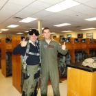 Photo of Enid, OK delegate Dmitriy Lebedev (left) and a local member of the US Air Force on base.